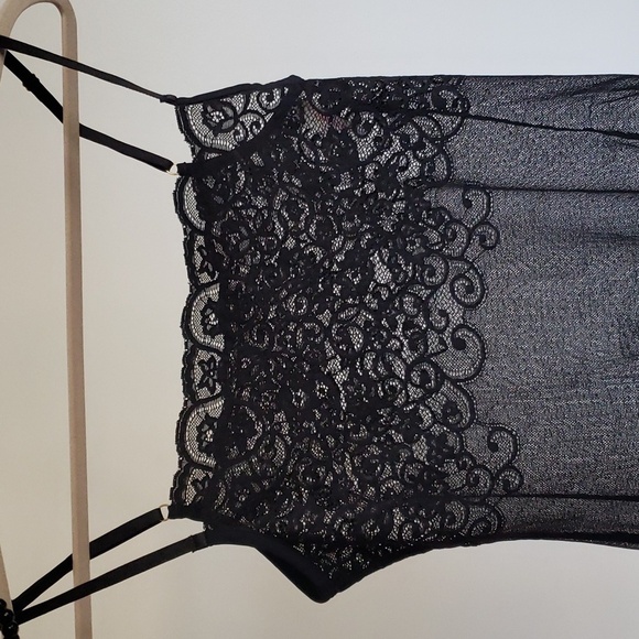 COMMANDO black lace transparent tank top small medium - Picture 7 of 8